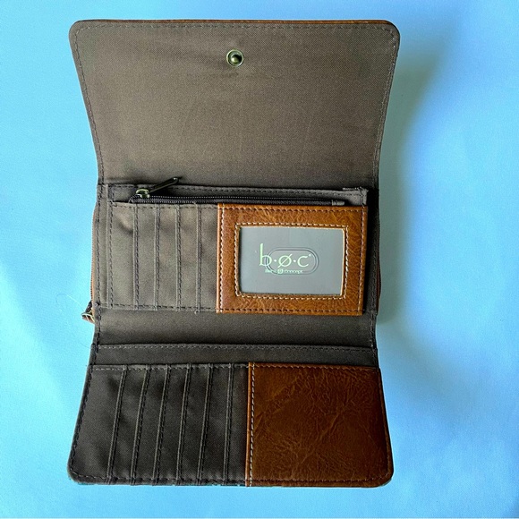 Born Concepts B.O.C American Flag/Saddle Pattern Wallet - Picture 4 of 8